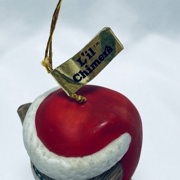 Handpainted Jasco Bisque Porcelain Cat Bell Christmas Ornament - Picture 7 of 11